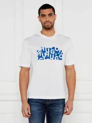 Hugo Blue T-shirt Nafralo | Regular Fit biały
