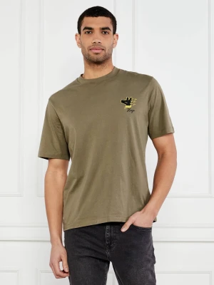Hugo Blue T-shirt Nagulop | Relaxed fit zielony