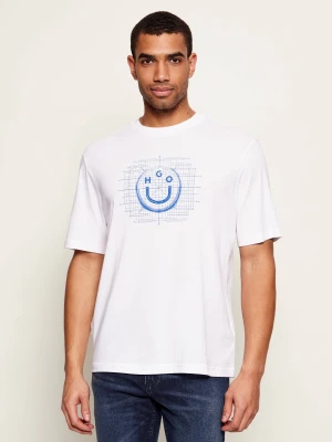 Hugo Blue T-shirt Namerix | Regular Fit biały