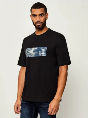 Hugo Blue T-shirt Napolux | Regular Fit czarny