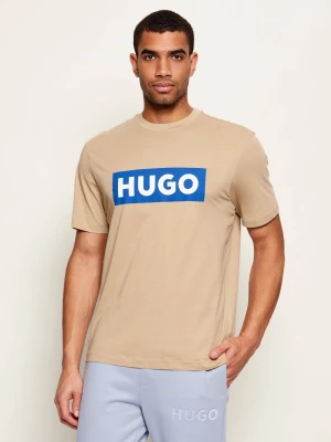 Hugo Blue T-shirt Nico | Regular Fit beżowy