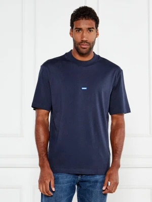 Hugo Blue T-shirt Nieros | Regular Fit granatowy