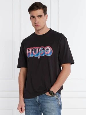 Hugo Blue T-shirt Nillumi | Regular Fit czarny