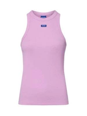 HUGO BLUE Top damski - Easy Tank_B Kobiety Bawełna wyrazisty róż|lila jednolity,