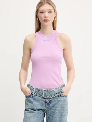 Hugo Blue top damski kolor fioletowy 50508857