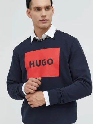 HUGO bluza bawełniana 50467944 z nadrukiem 50467944
