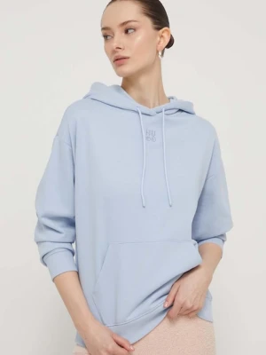HUGO bluza z kapturem damska bawełniana Delfinia