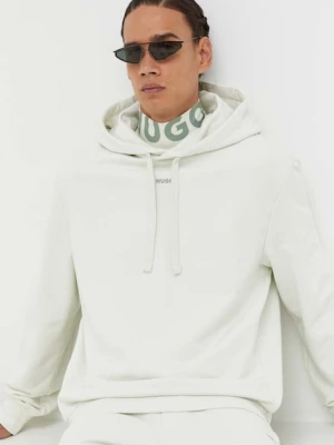 HUGO bluza bawełniana męska kolor czarny z kapturem gładka 50486478