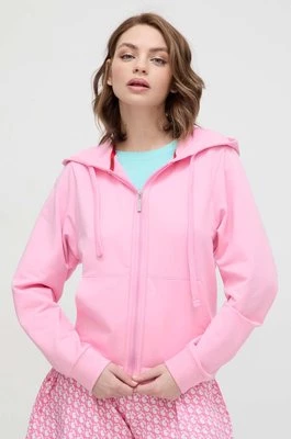 HUGO bluza damska kolor różowy z kapturem gładka 50520504