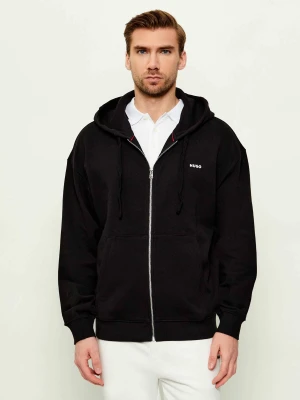 HUGO Bluza Dapozip | Relaxed fit czarny