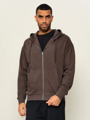 HUGO Bluza Dapozip | Relaxed fit brązowy