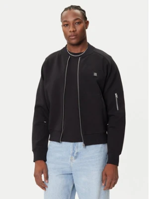 HUGO Bluza Dargenzip 50542590 Czarny Oversize
