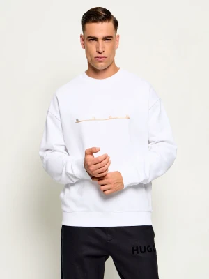HUGO Bluza Datrisweat | Relaxed fit biały