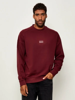 HUGO Bluza Delastcrew | Regular Fit bordowy