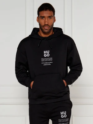 HUGO Bluza Dflohood | Regular Fit czarny
