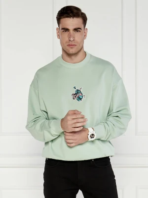 HUGO Bluza Duberries | Oversize fit oliwkowy