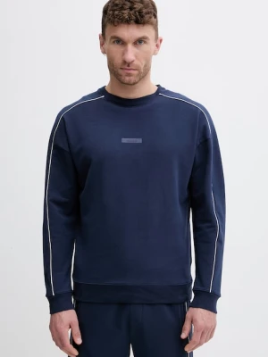 HUGO bluza męska bawełniana z elastanem PALO SWEATSHIRT granatowy