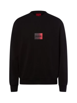HUGO Bluza męska - Danotop Mężczyźni Bawełna czarny jednolity,