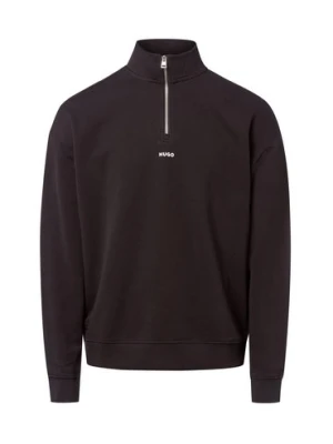 HUGO Bluza męska - Durty244 Mężczyźni Bawełna czarny jednolity,