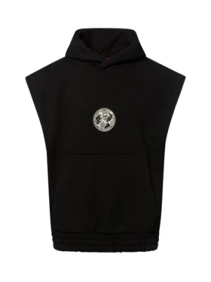 HUGO Bluza męska z kapturem - Duboxo Mężczyźni Materiał dresowy czarny nadruk,