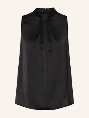 Hugo Bluzka Bez Rękawów Caleria-1 Z Satyny schwarz