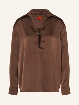 Hugo Bluzka Cafera Z Satyny braun