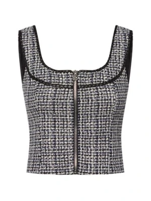 HUGO Bluzka damska - Cusene-1 Kobiety czarny|biały|niebieski wzorzysty,