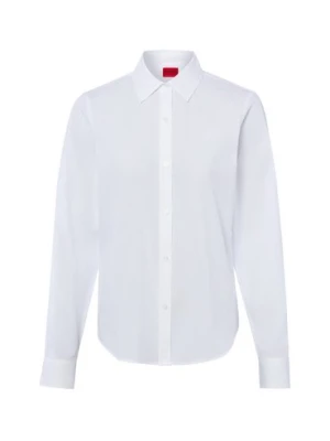 HUGO Bluzka damska - The Essential Shirt Kobiety Bawełna biały jednolity,