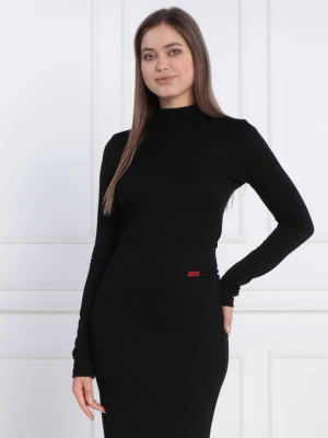HUGO Bluzka Dartemis | Slim Fit czarny