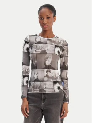 HUGO Bluzka Diraluna 50555473 Szary Regular Fit