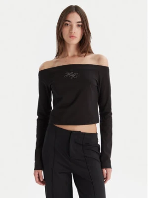 HUGO Bluzka Dolder 50546931 Czarny Slim Fit