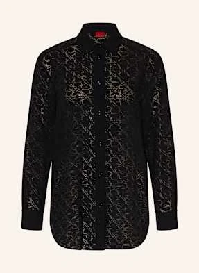 Hugo Bluzka Oversized The Oversize Shirt schwarz