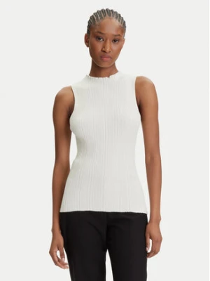 HUGO Bluzka Sarepilk 50542597 Écru Slim Fit