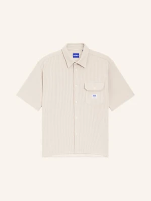 Hugo Bluzka Z Dzianiny Ebaffino Comfort Fit beige