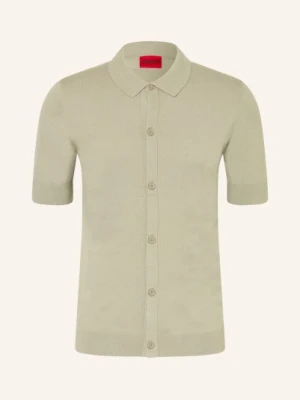 Hugo Bluzka Z Dzianiny San Paco Extra Slim Fit gruen