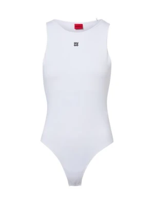 HUGO Body Kobiety Sztuczne włókno biały jednolity,