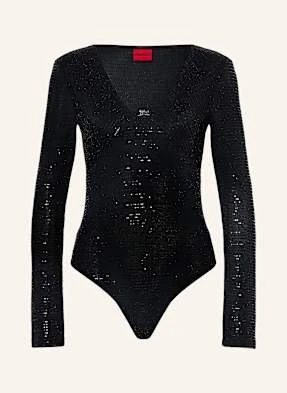 Hugo Body Ze Stringami Dammery Z Cekinami schwarz