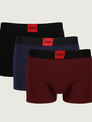 Hugo Bodywear Bokserki 3-pack Galaxy bordowy
