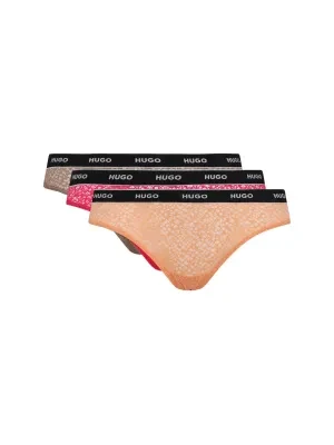 Hugo Bodywear Koronkowe stringi 3-pack