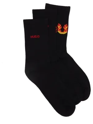 Hugo Bodywear Skarpety 3-pack QS RIB FLAMES