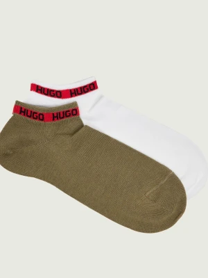 Hugo Bodywear Skarpety/stopki 2-pack TAPE zielony