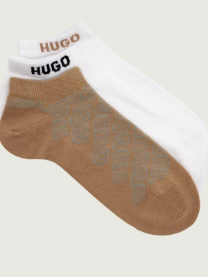 Hugo Bodywear Skarpety/stopki 3 pack AS LOGO AOP CC beżowy