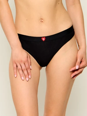Hugo Bodywear Stringi Hugo Heart czarny