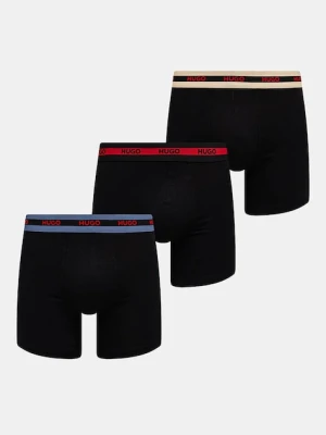 HUGO bokserki męskie bawełniane z elastanem BOXERBR TRIPL PLANET