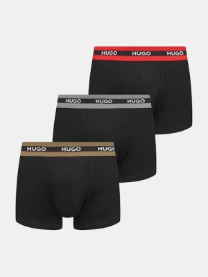 HUGO bokserki 3-pack męskie kolor czarny 50492375