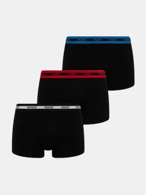 HUGO bokserki 3-pack męskie kolor czarny 50492375