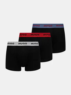 HUGO bokserki 3-pack męskie kolor czarny 50532611