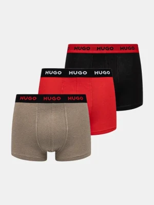 HUGO bokserki 3-pack męskie kolor czarny 50532611