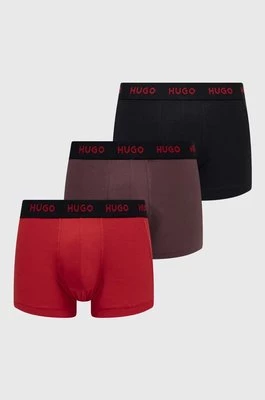 HUGO bokserki (3-pack) męskie kolor czerwony 50469766