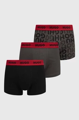 HUGO bokserki 3-pack męskie kolor szary 50480170